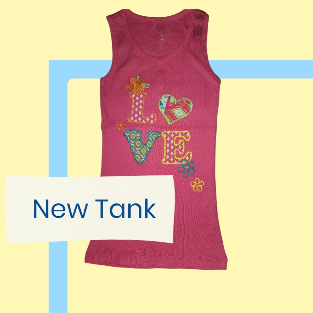 Children's Place Tank Shirt. Size Lg 10-12. Hot Pink.